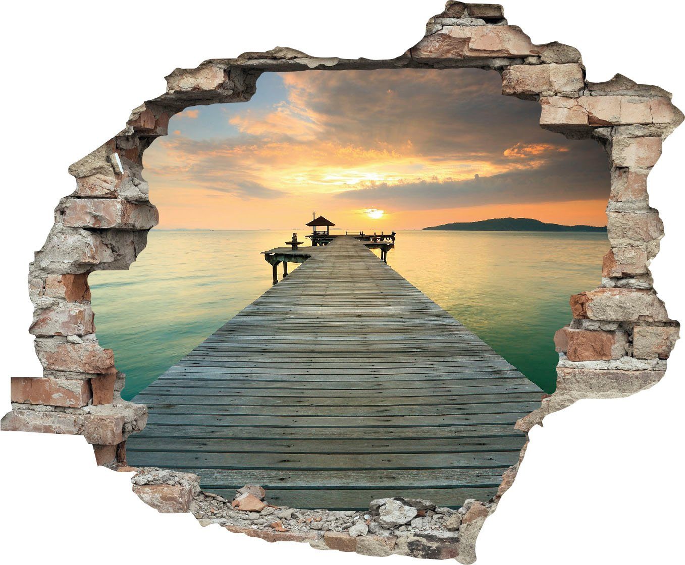 queence Wandtattoo Steg (1 St), Wandsticker, Wandbild, selbstklebend, 3D, W günstig online kaufen