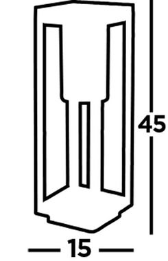 Licht-Erlebnisse Außen-Stehlampe BENJAMIN, ohne Leuchtmittel, Schwarz matt Klar/Transparent IP44 E27 45 cm Aluminium Modern Hof