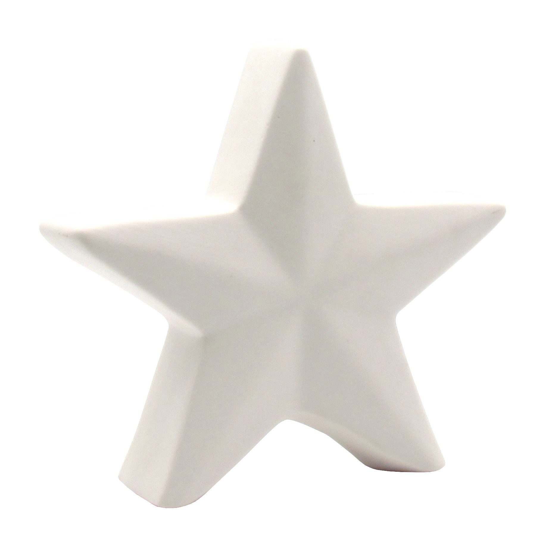steinwohn Weihnachtsfigur LED Porzellan Weihnachtsstern Weiß 20x19 cm, Warm günstig online kaufen
