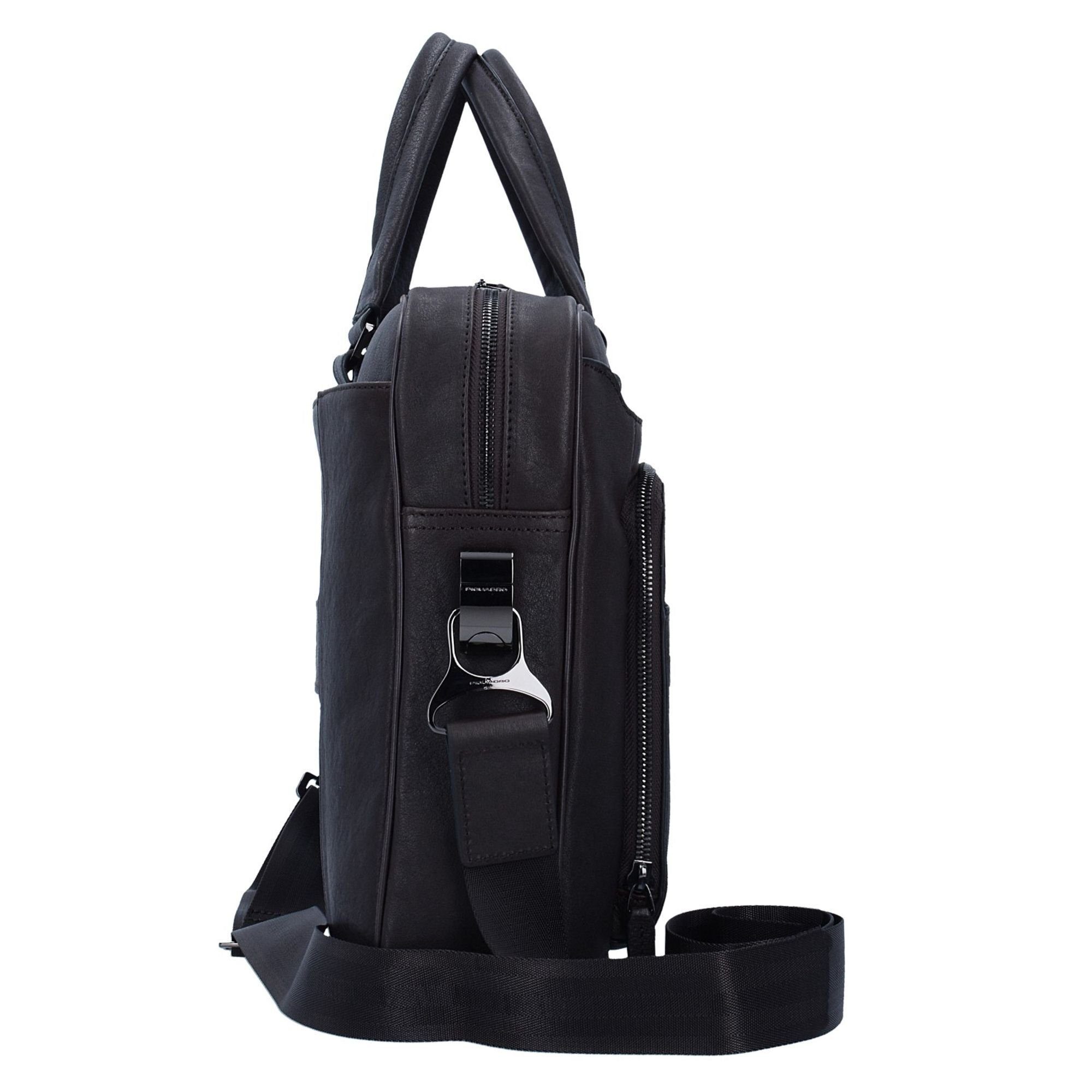 dunkelbraun Square, Leder Piquadro Black Aktentasche