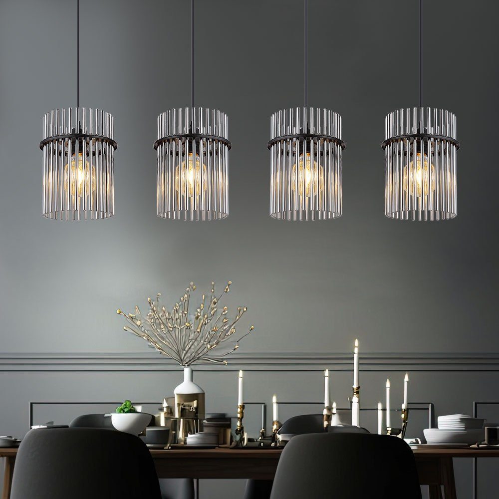 GLOBO LIGHTING LED Pendelleuchte, Leuchtmittel inklusive, LED Pendelleuchte Hängeleuchte Deckenlampe Esszimmerlampe Glasstäbe