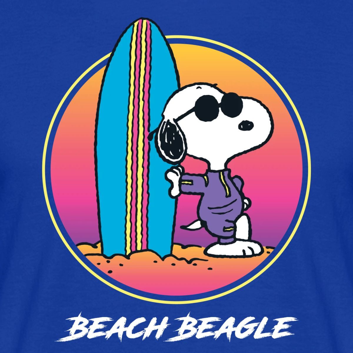 Spreadshirt T-Shirt Peanuts Snoopy Cool Surfen Strand Urlaub Männer T-Shirt (1-tlg)