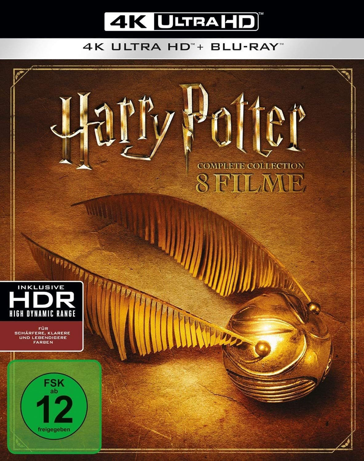 Warner Bros. Blu-ray 4K Ultra HD Harry Potter: The Complete Collection - Alle 8 Filme, (8-St)