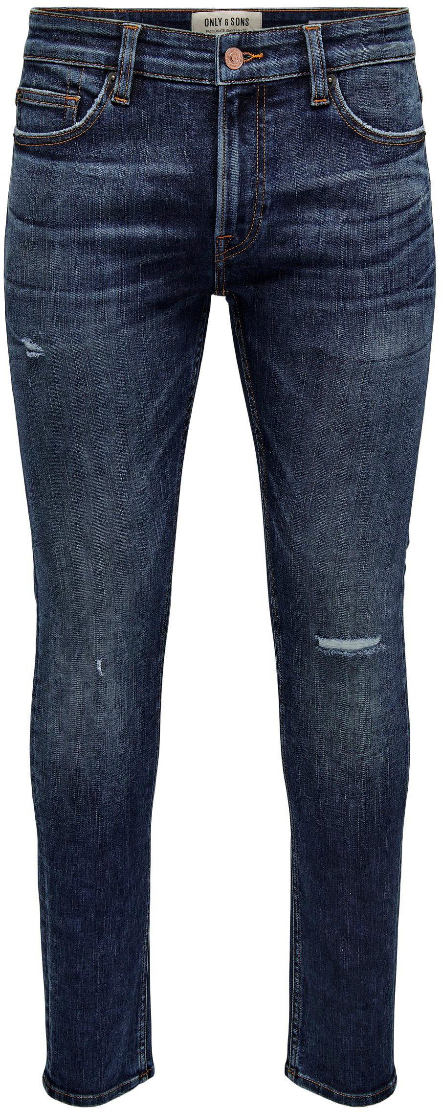 ONLY & SONS Slim-fit-Jeans ONSLOOM SLIM DMB 9595 DOT DNM NOOS mit Destroyed Effekt