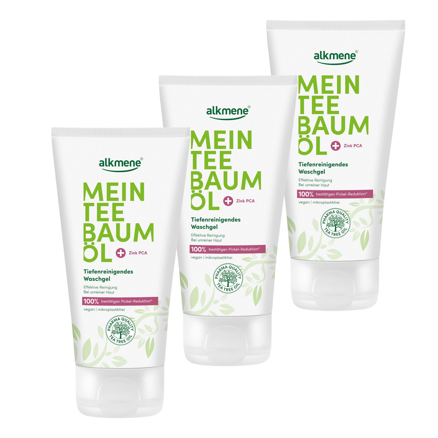 Gesichtsreinigungsgel 450 ml Teebaumöl Waschgel unreine Haut, vegan, Reinigungsgel, Gesicht