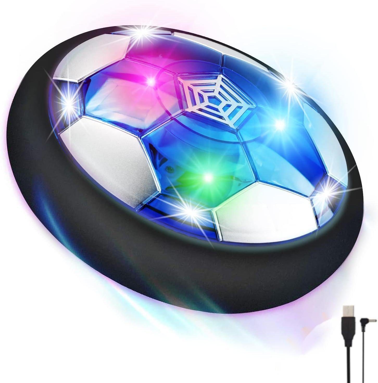 DTC GmbH Spielball Air Power Fussball Geschenke LED Wiederaufladbar Indoor Fußball, Hover Ball