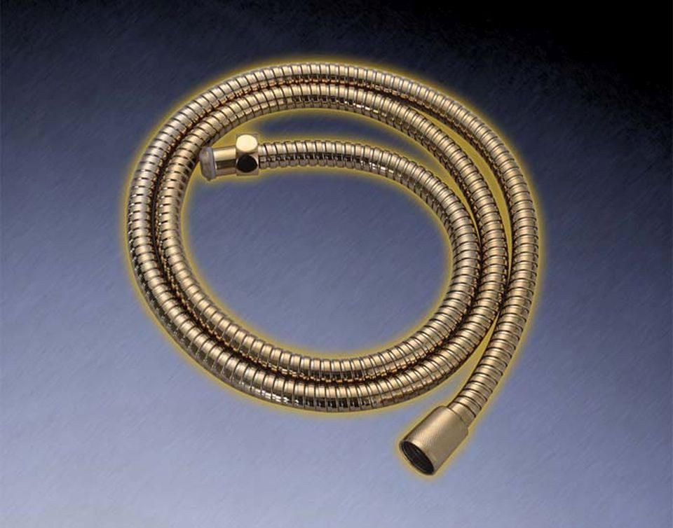 HAC24 Handbrause Duschkopf mit flexiblen Duschschlauch 1,5m Duschbrause Schlauch, (Set, 2-tlg), Gold