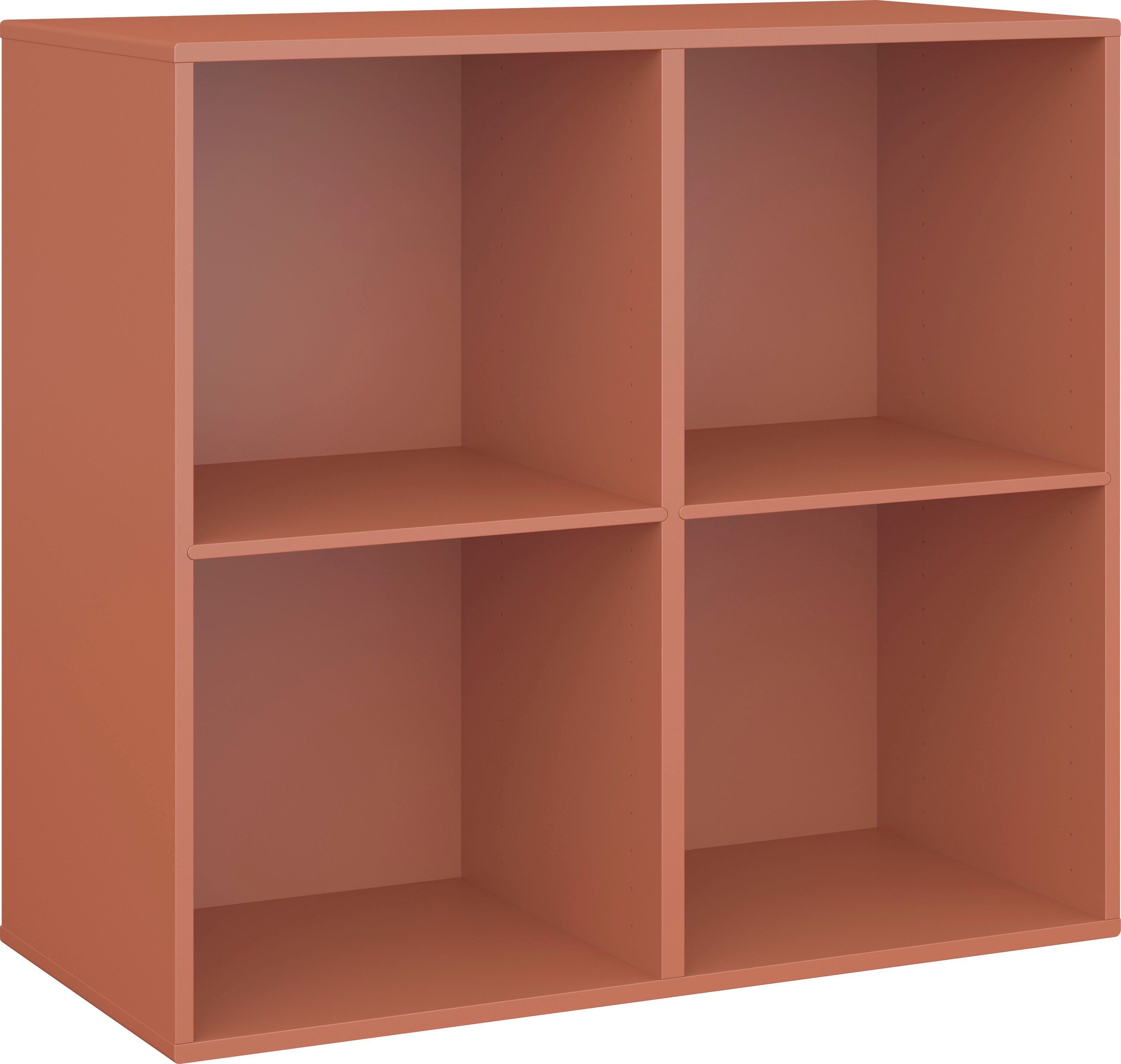 Hammel Furniture Regal Keep by Hammel Modul 006, 2 feste Einlegeböden, Wandmontage/ stehend montierbar, Breite 88,6 cm Terrakotta | Terrakotta