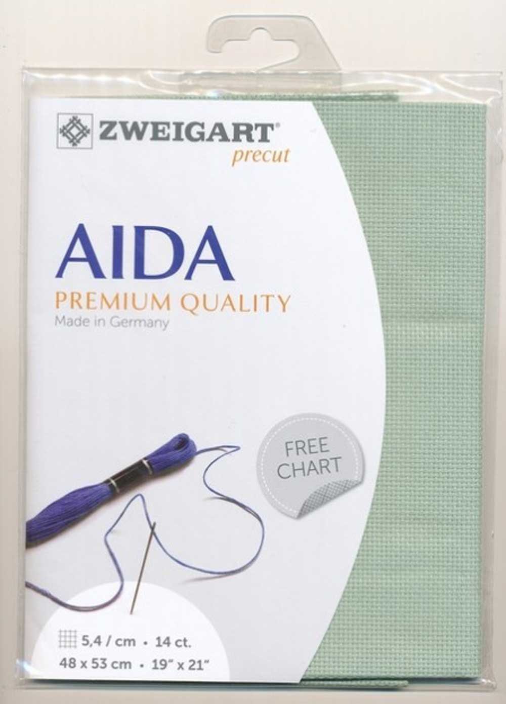 Zweigart Kreativset AIDA Zweigart Precute 14 ct. Stern-Aida 3706 Farbe 611 hellgrün, (embroidery kit by Marussia)