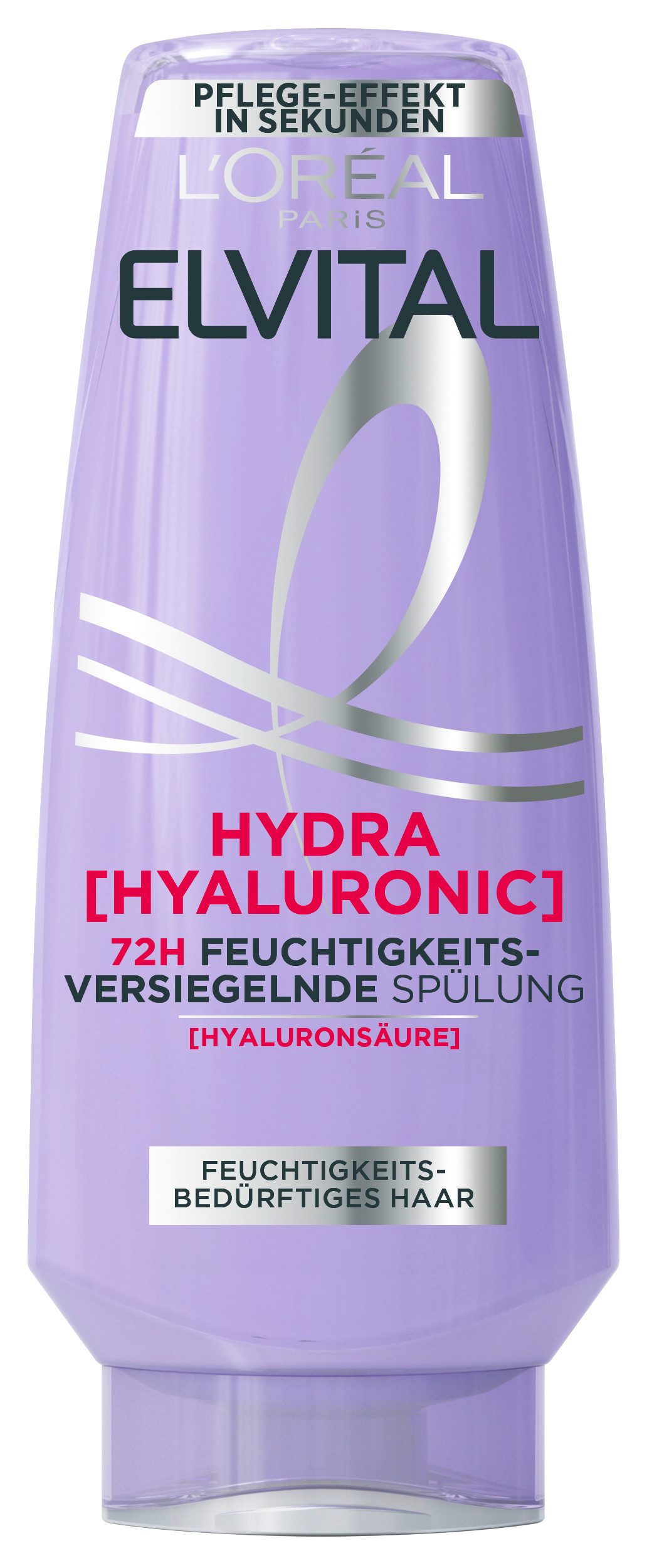 L'ORÉAL PARIS Haarspülung L'Oréal Paris Elvital Hydra [Hyaluronic] Spülung, Packung, 6-tlg., Hyaluronsäure für trockenes Haar, spendet 72h lang Feuchtigkeit.