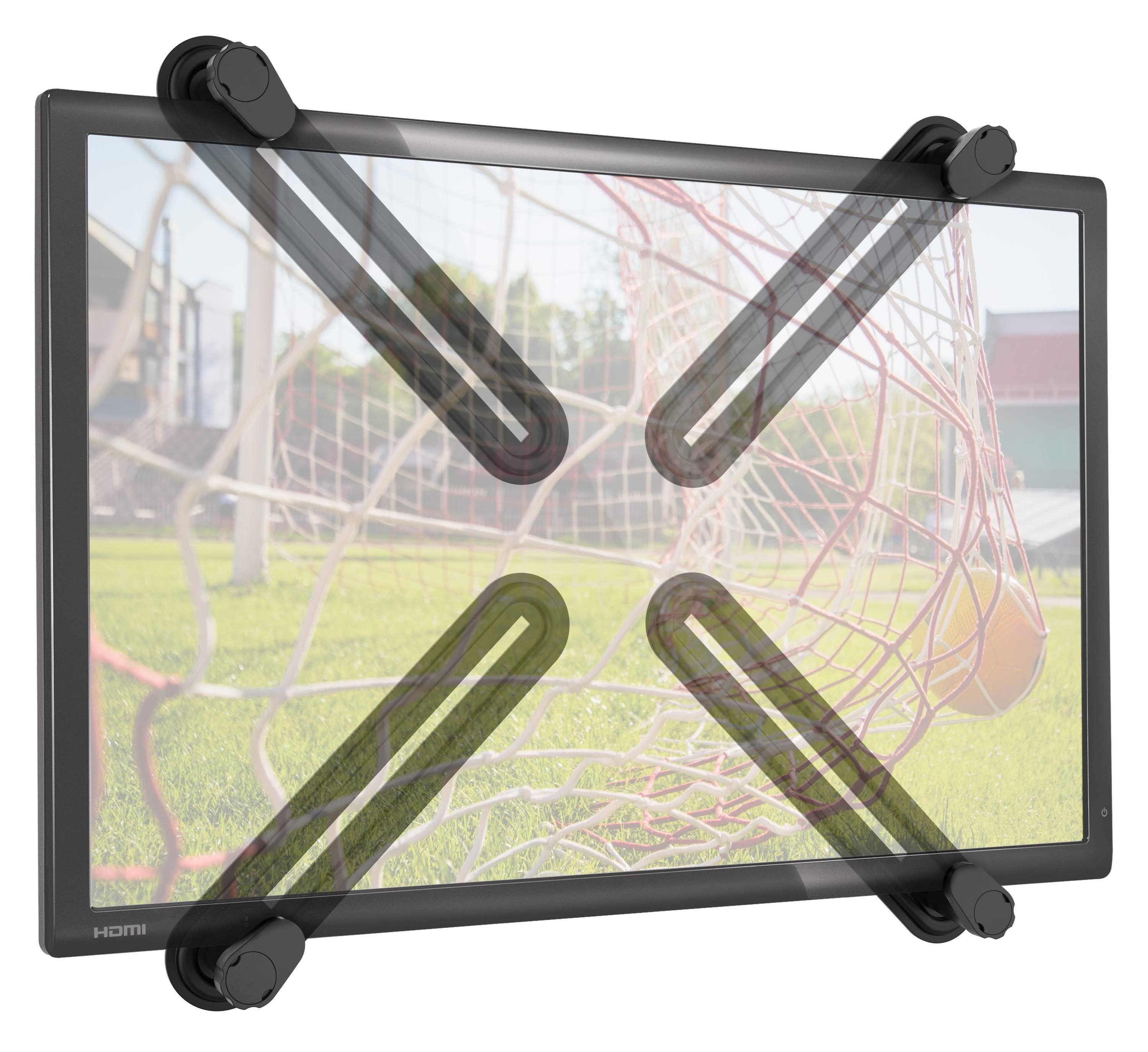 RICOO Halterungszubehör VESA Adapter für nicht VESA-genormte Monitore VA0500, (bis 27 Zoll, für Monitore ohne VESA-Befestigungslöcher, 4-tlg., Belastungsgewicht: max. 8kg, Eigengewicht: 0,51kg, TV Wandhalterung Ständer Adapter Erweiterung für Monitor TV ohne VESA)