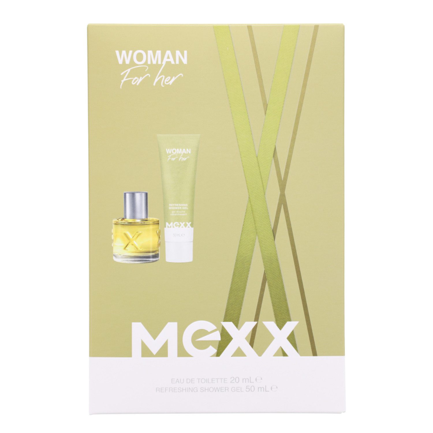 MEXX Jewels Eau de Toilette MEXX Woman for her Geschenk Set EDT Eau de Toilette 20ml& Duschgel 50