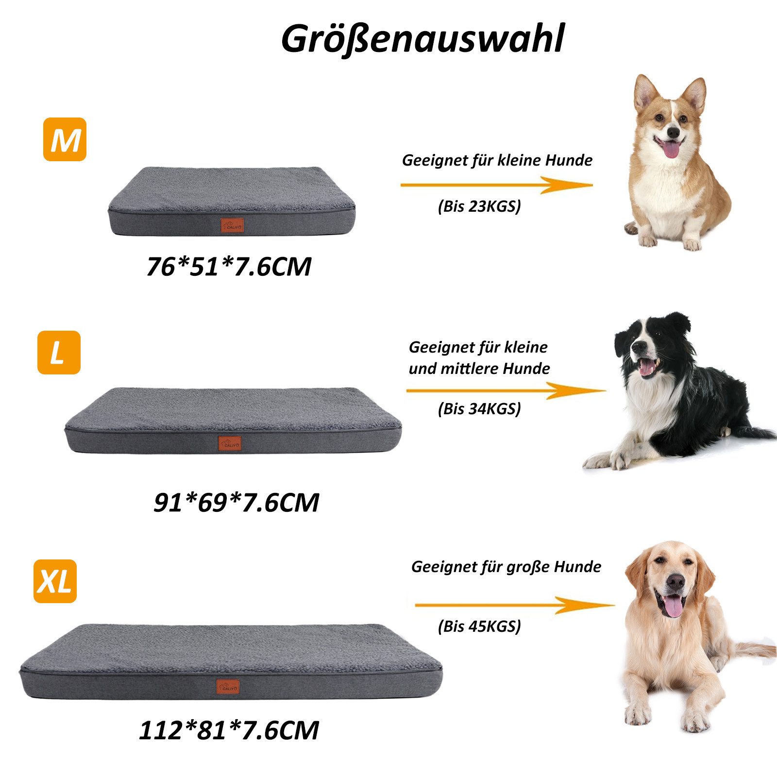 CALIYO Tierbett Orthopädisches Hundebett Grosse Hunde günstig online kaufen