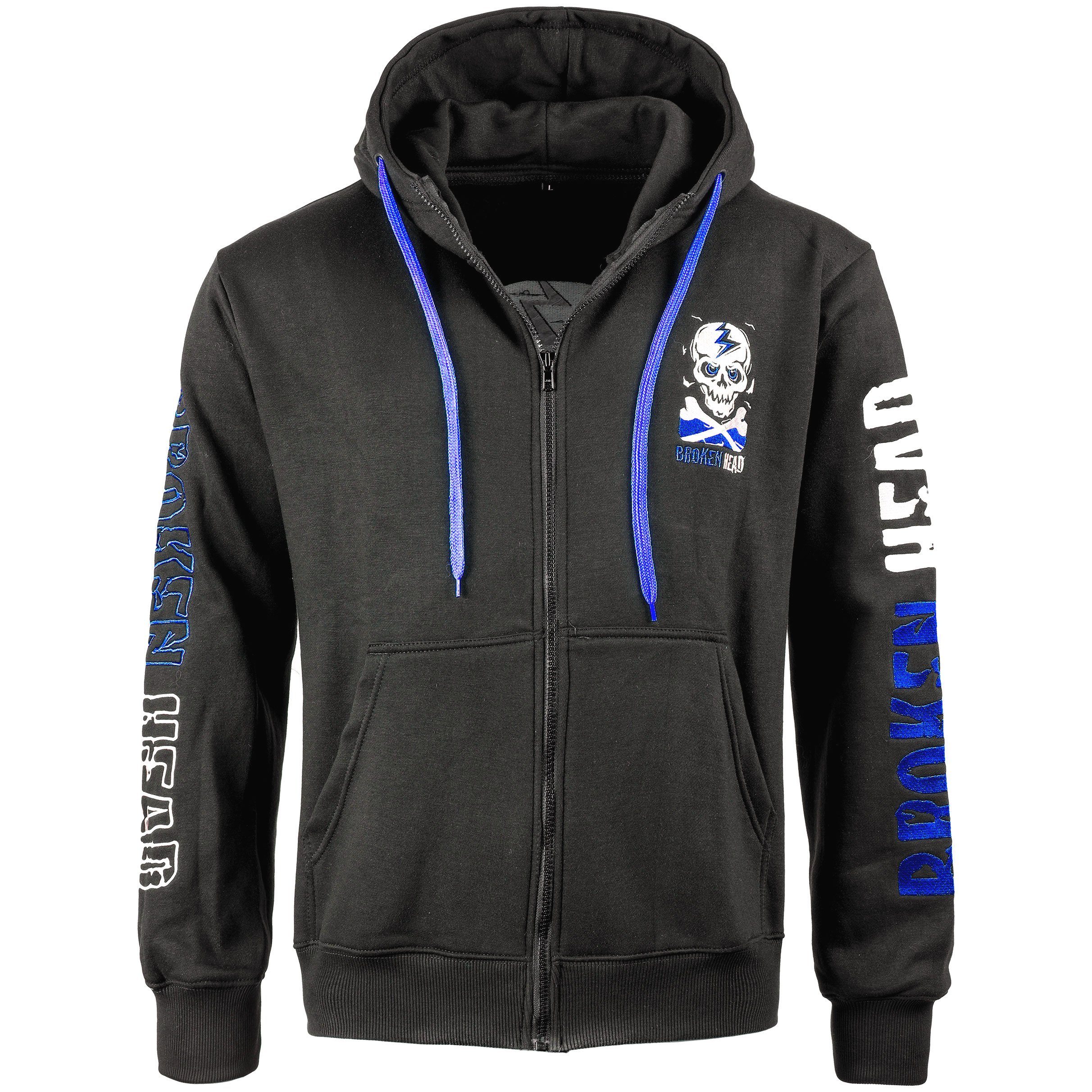 Broken Head Hoodie Original Blue mit Kapuze