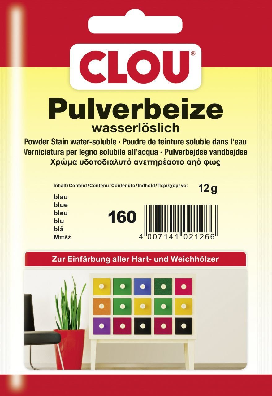 CLOU Holzbeize Clou Pulverbeize 12 g blau