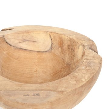 LebensWohnArt Dekoschale Teak Schale PREMIO ca. D20cm Natural