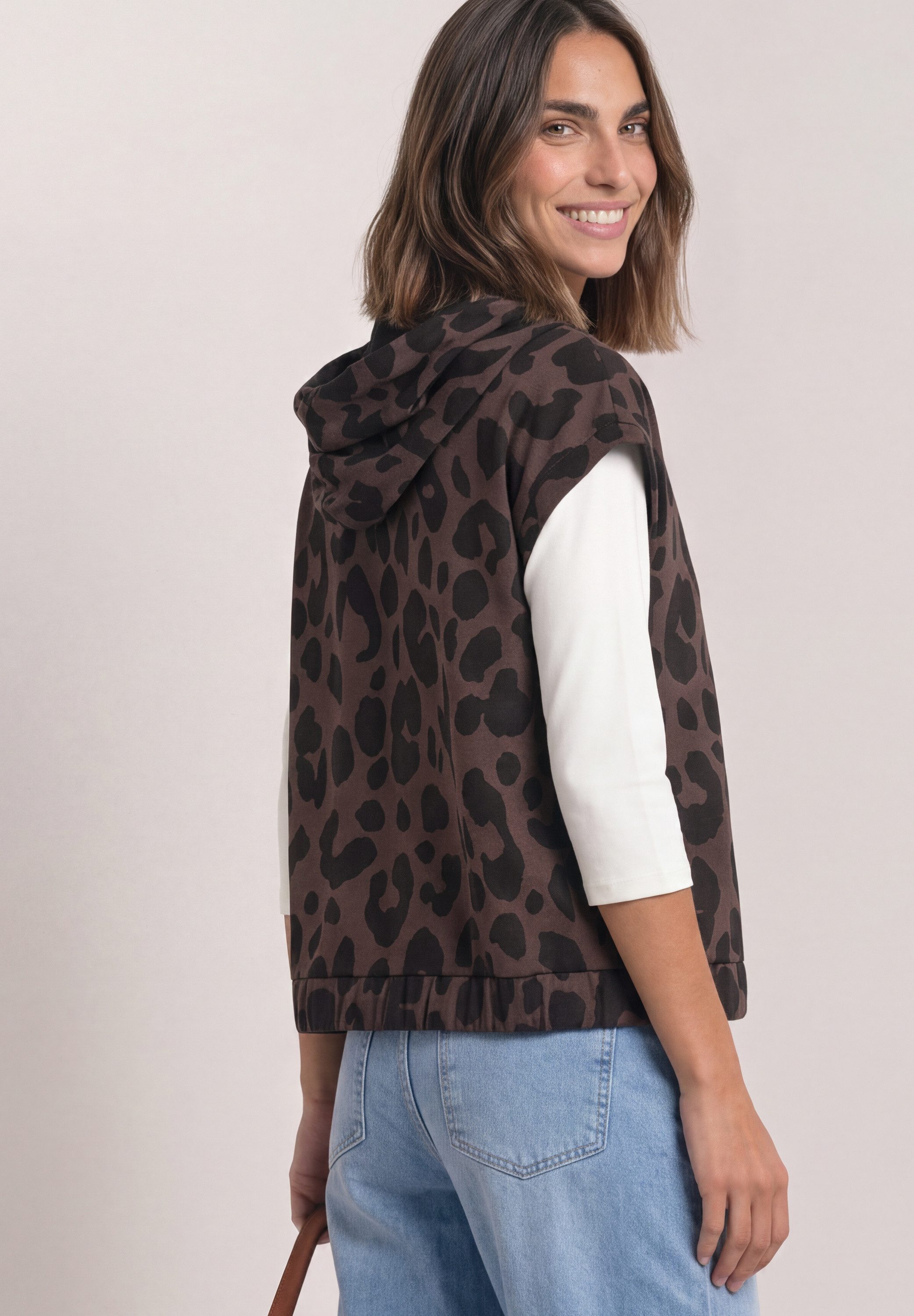STREET ONE Cardigan mit Kapuze mit Tunnelzugband