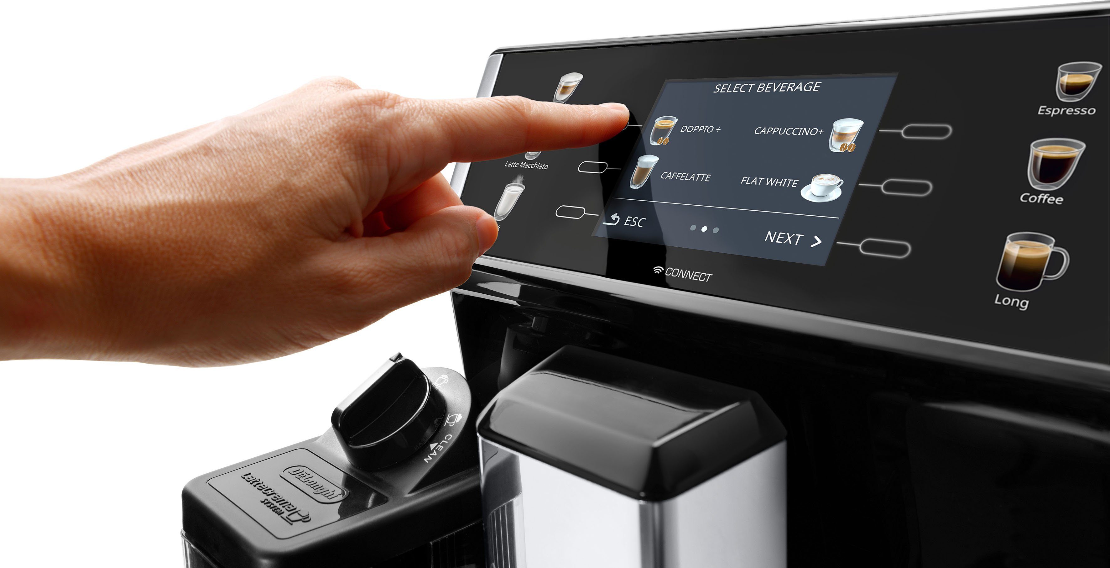 De'Longhi Kaffeevollautomat PrimaDonna Class ECAM550.65.SB - Perfekter Milchschaum, 5 Kaffeestärken, Mein Kaffee" Funktion, 3,5'' Farbdisplay