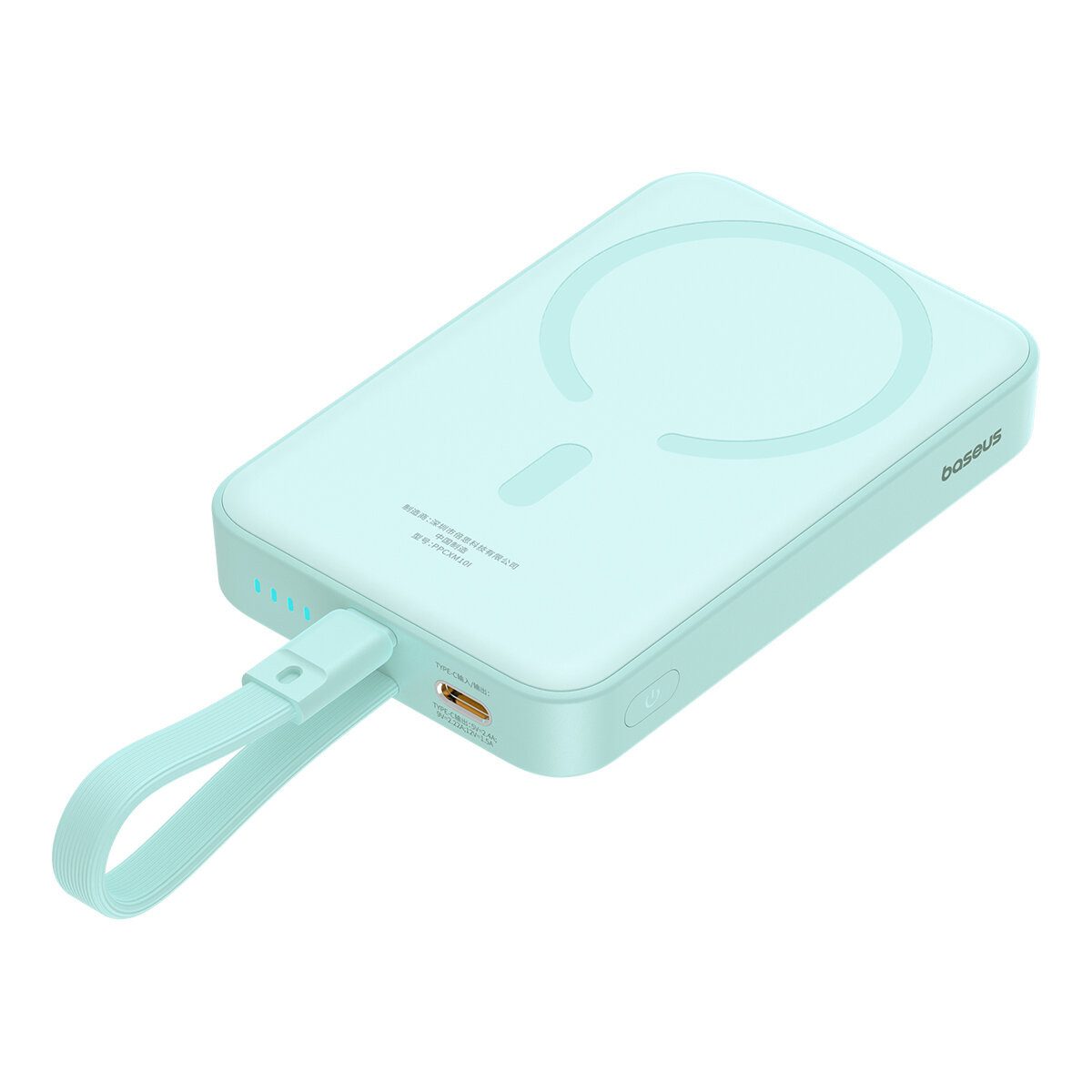 Baseus Mini MagSafe 10000mAh 20 W Powerbank mit Kabel + 60 W 0,3 m Kabel Powerbank