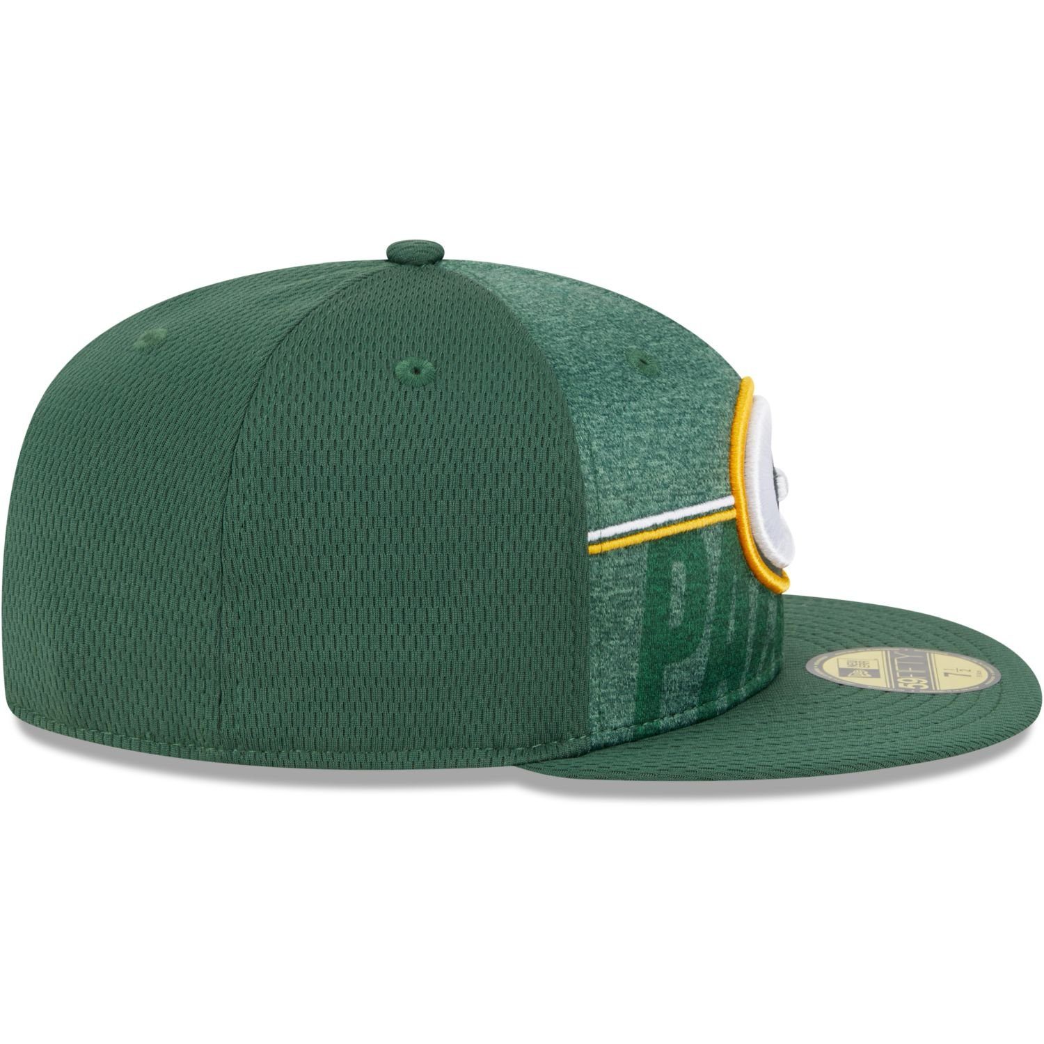 New Era Fitted Green Cap TRAINING 59Fifty Bay Packers NFL