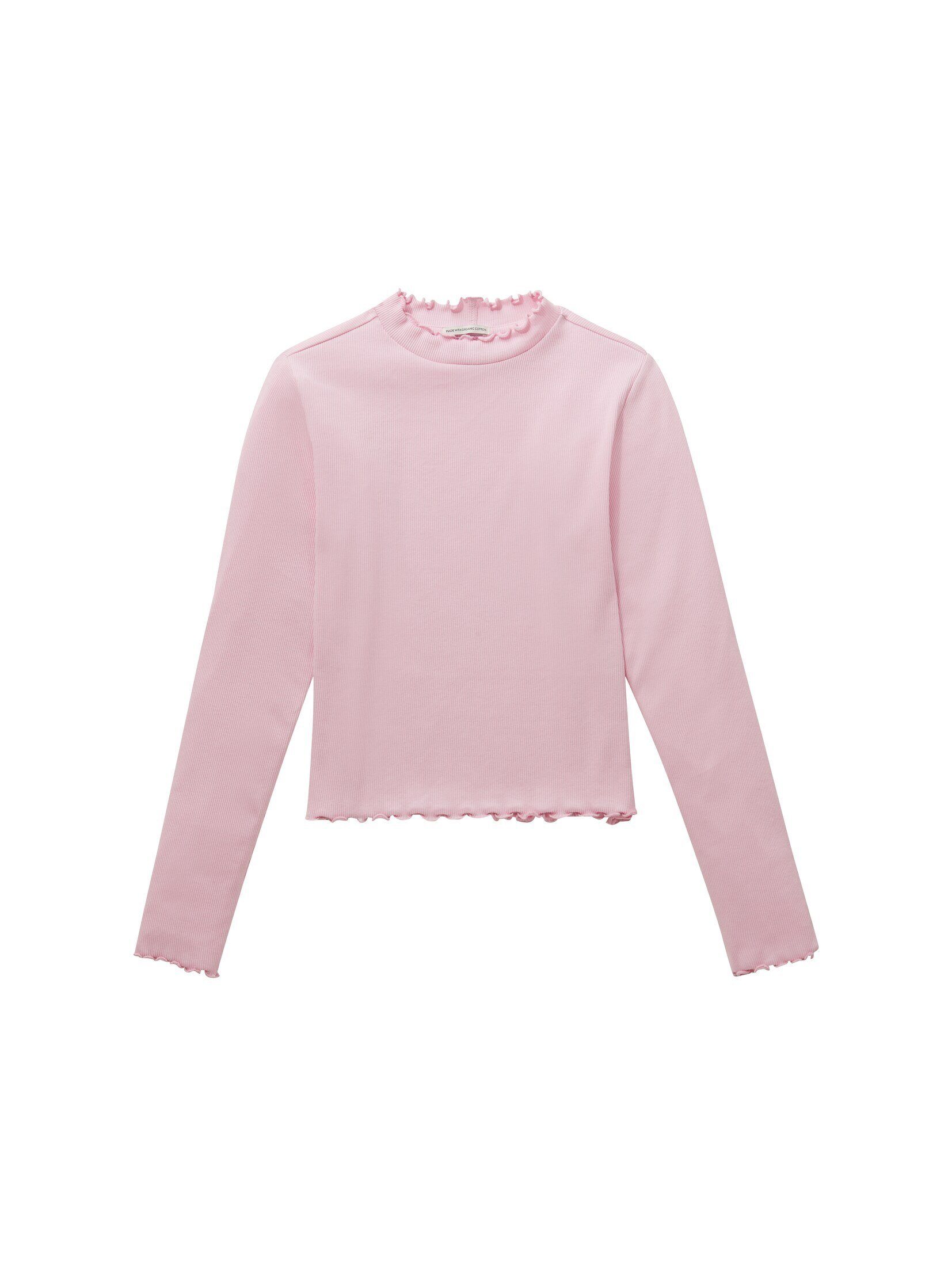 TOM TAILOR T-Shirt Cropped Langarmshirt sweet pink | T-Shirts