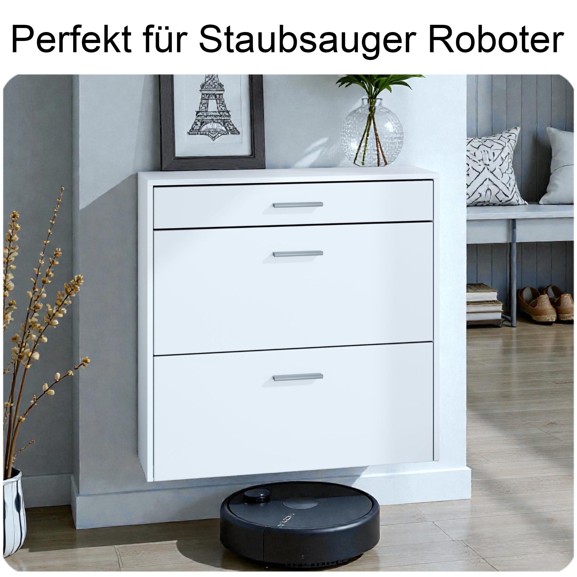 InnoFurn Schuhschrank Roma Air Maße: Schuhschrank (BxHxT): 89 x 87 x 23 cm