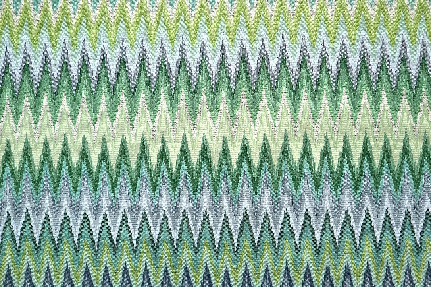 Stofferia Stoff Polsterstoff Gobelin Ikat Mikonos Türkis, Meterware