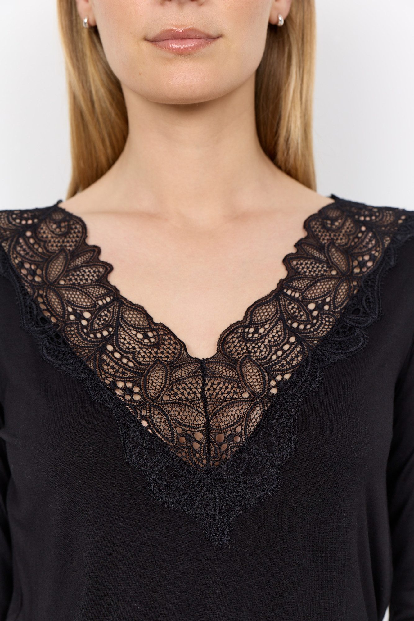 soyaconcept Langarmshirt SC-MARICA 301 Viskosemischung, Spitze