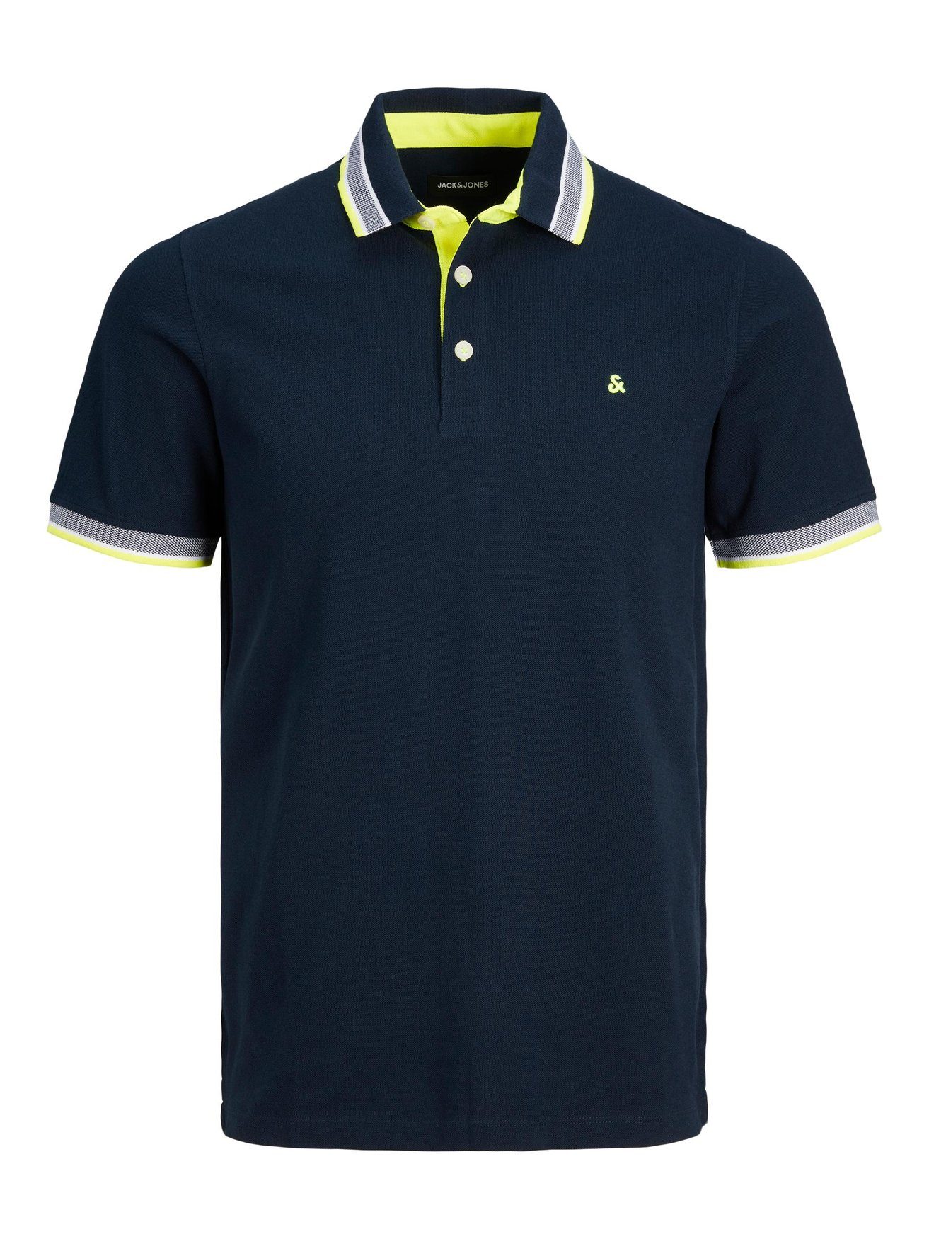 Jack & Jones Poloshirt + Fit Polo Shirt JJEPAULOS Sommer Hemd Pique (1-tlg) 3615 in Dunkelblau-3