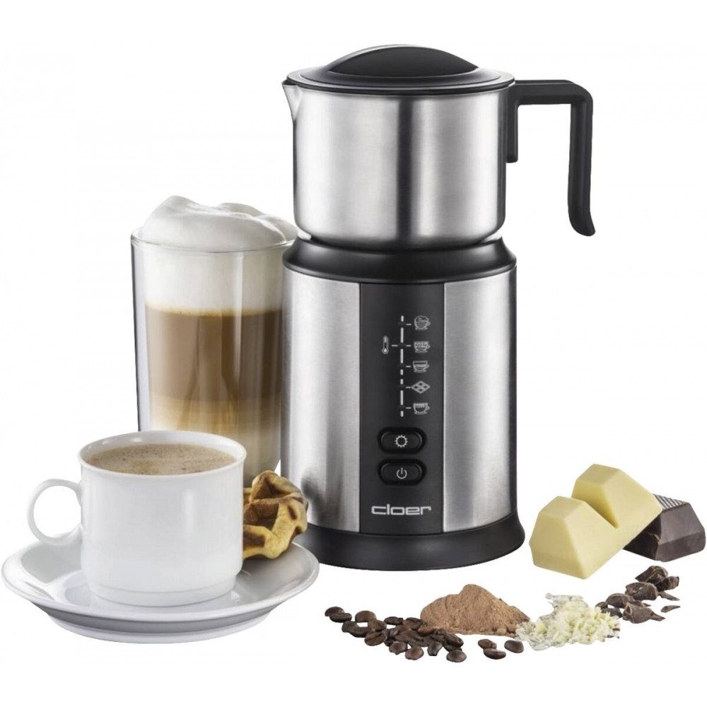 Cloer Milchaufschäumer Cloer Milchaufschäumer 7789 Edelstahl-Schwarz