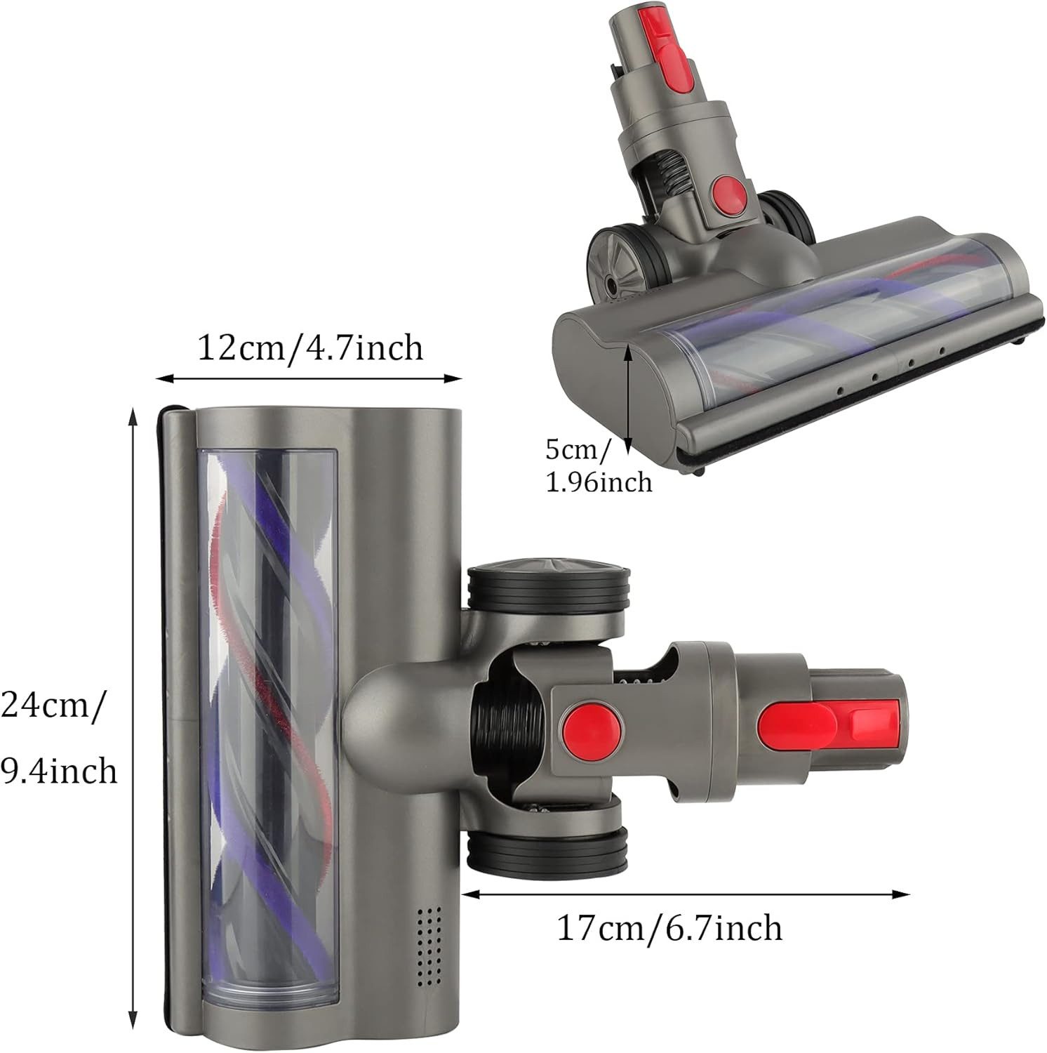 MSM Bürste Bürste Kompatibel mit Dyson V7 V8 V10 V11 V15 Direktantrieb LED