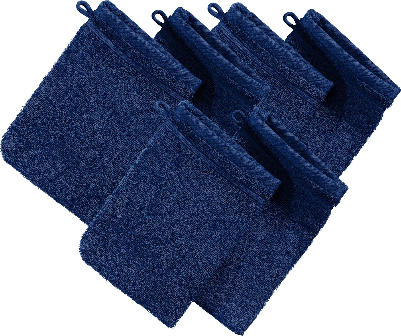 Erwin Müller Waschhandschuh Waschhandschuh "Heidelberg" 6er-Pack, Frottier, Walk-Frottier Uni