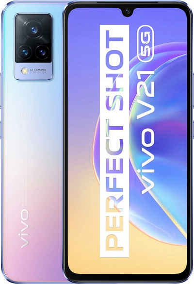 Vivo V21 5G Smartphone (16,4 cm/6,44 Zoll, 128 GB Speicherplatz, 64 MP Kamera)