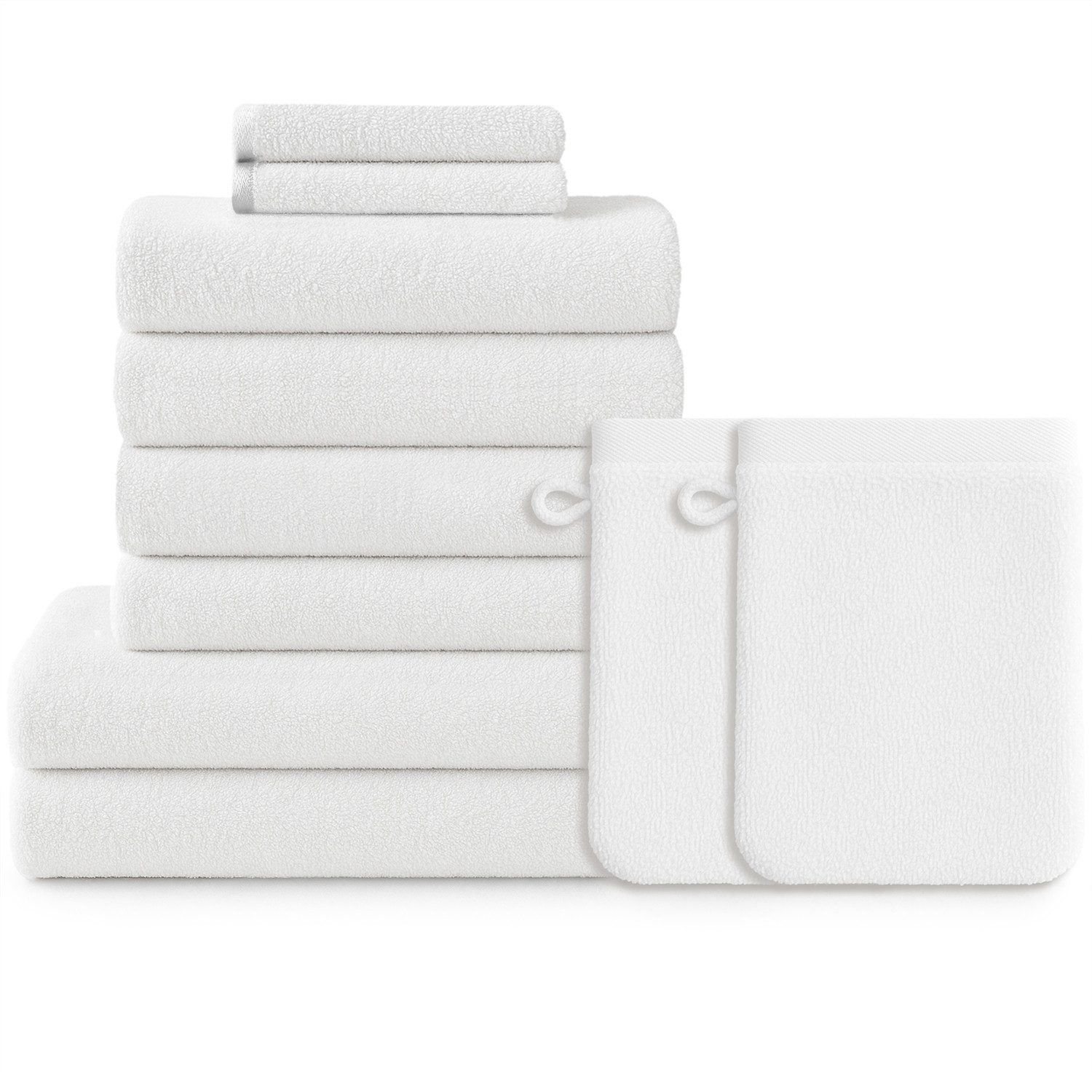 Blumtal Handtuch Set Blumtal 10 Teilig - Handtücher Set 100% Baumwolle, wei günstig online kaufen