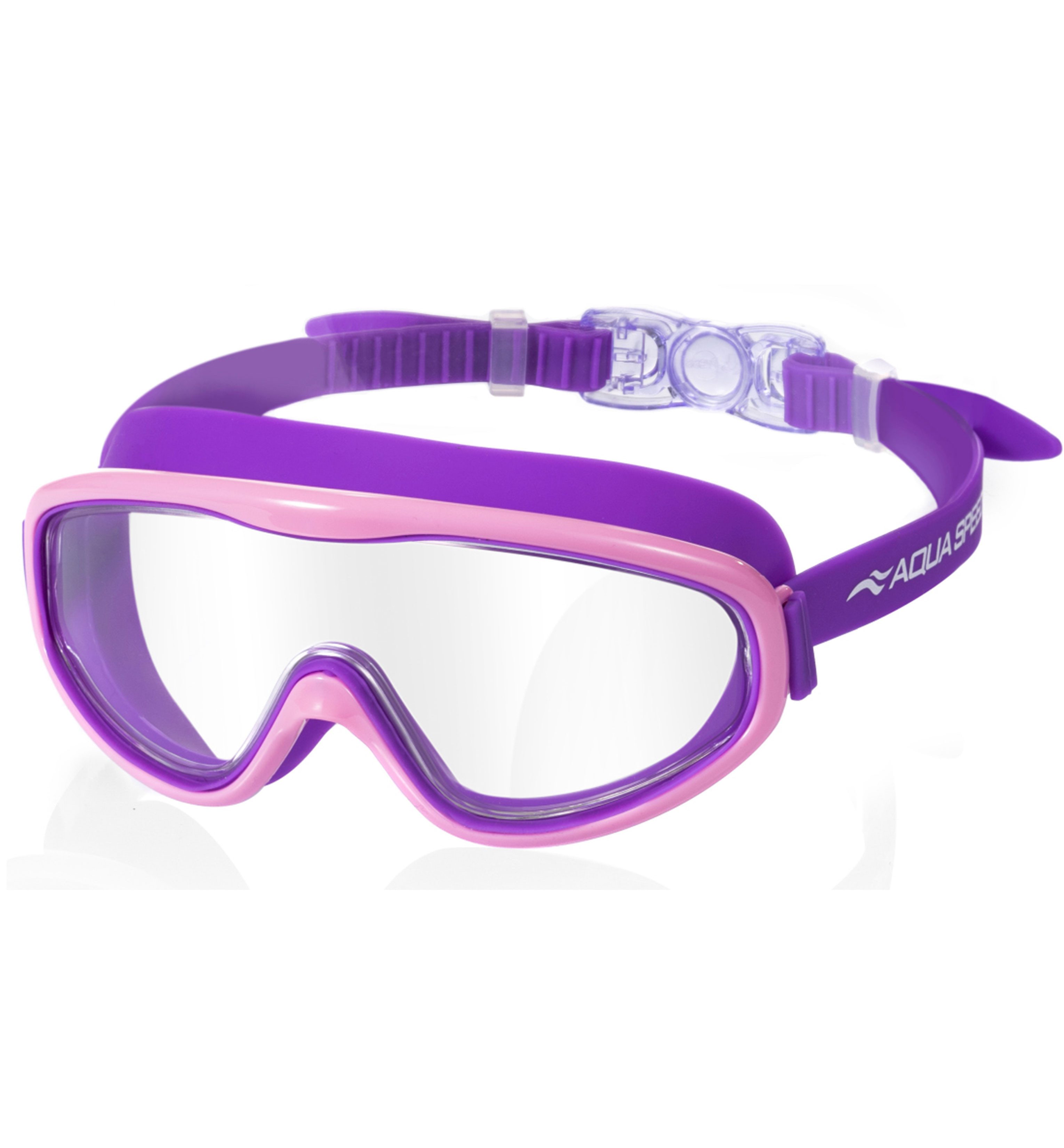 Aqua Speed Schnorchel RAY FS Tauchmaske mit Stoff-Kopfband für Erwachsene / Jugendliche (Einzel Schwimmmaske mit gehärtetem Glas), Taucherbrille Stoffband Einzellinse