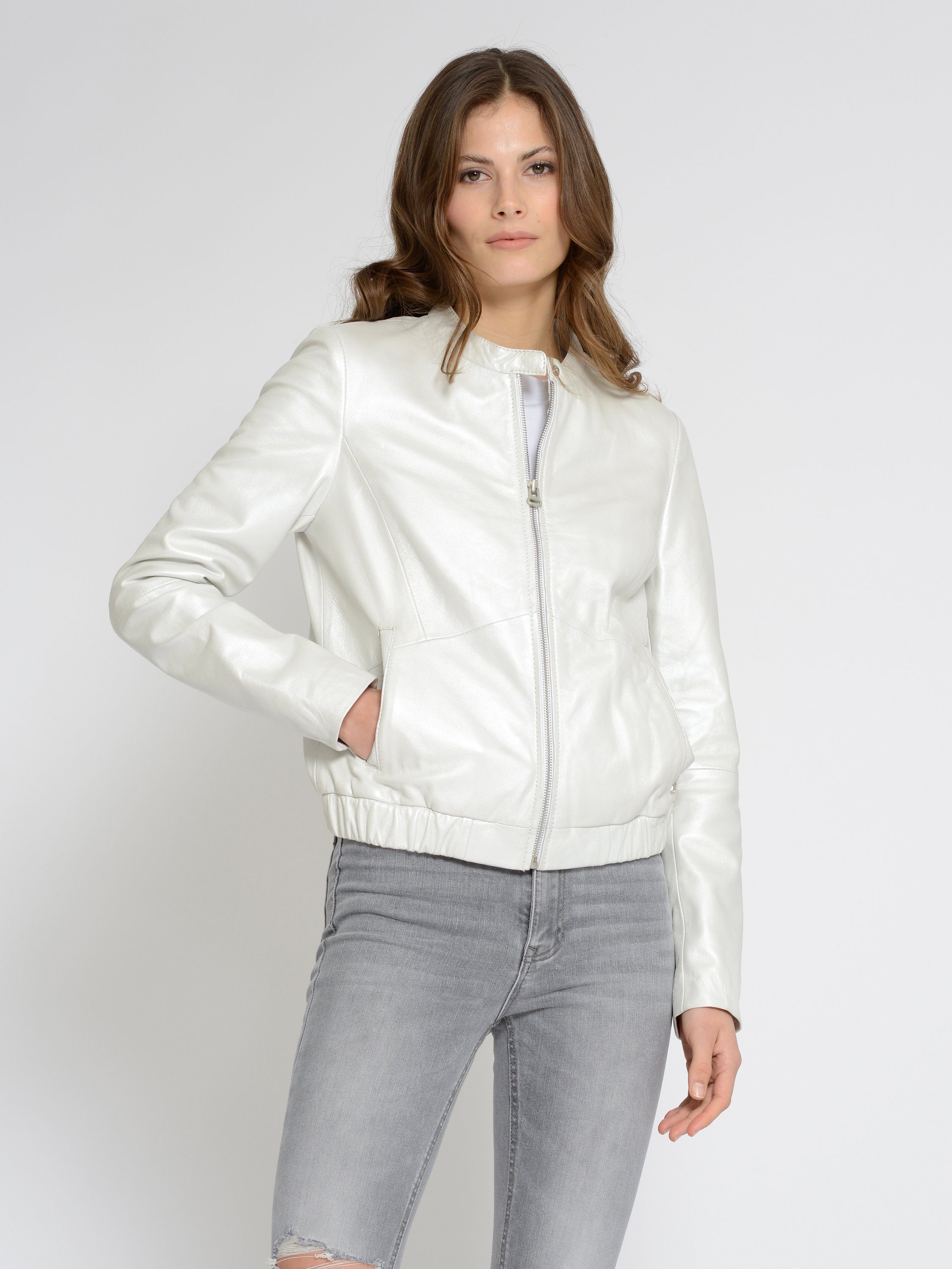 [Kostenloser Versand nur für begrenzte Zeit] white Blouson 42021247 metallic Maze