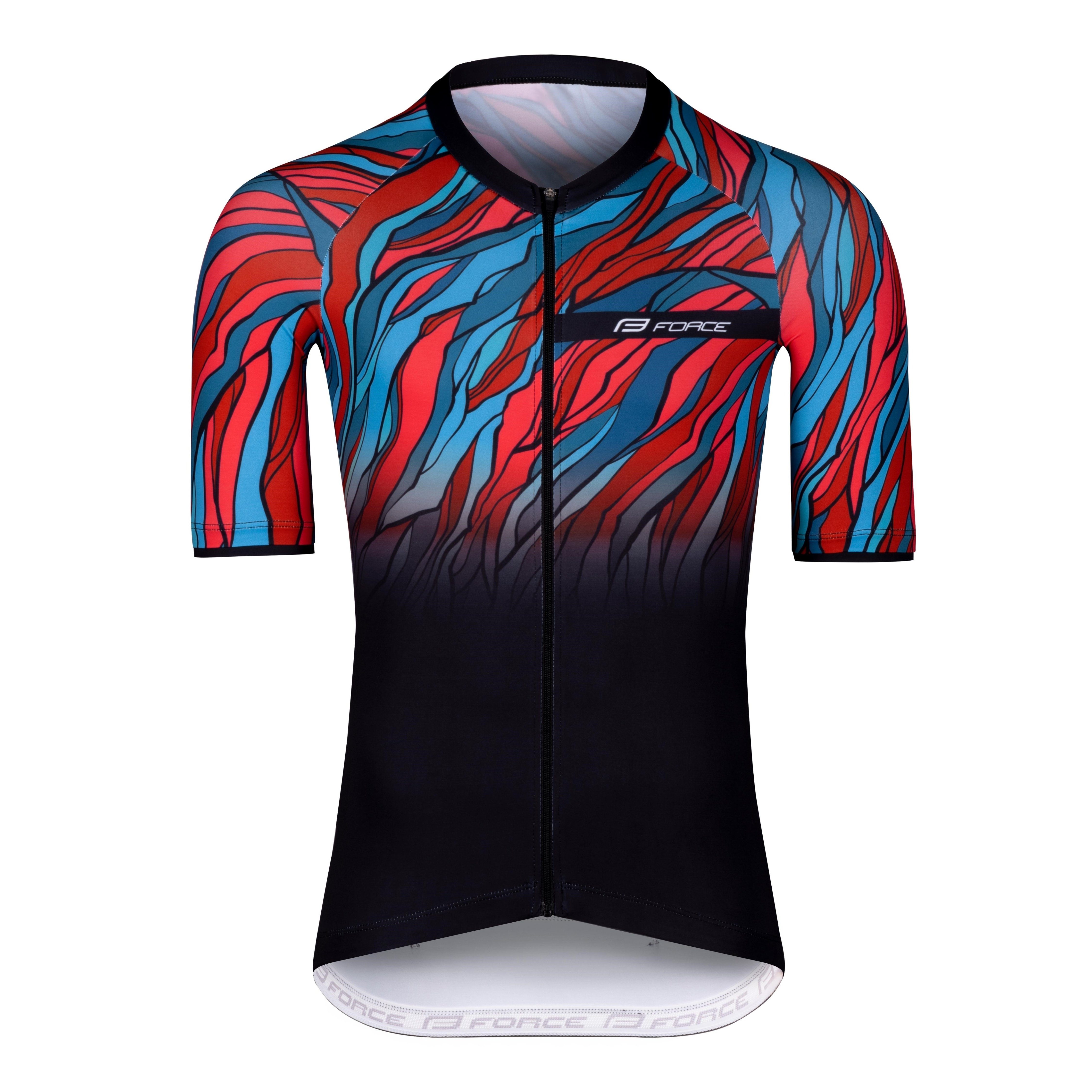 FORCE Radtrikot Jersey LIFE kurzarm, Rot-Blau %%% günstig online kaufen