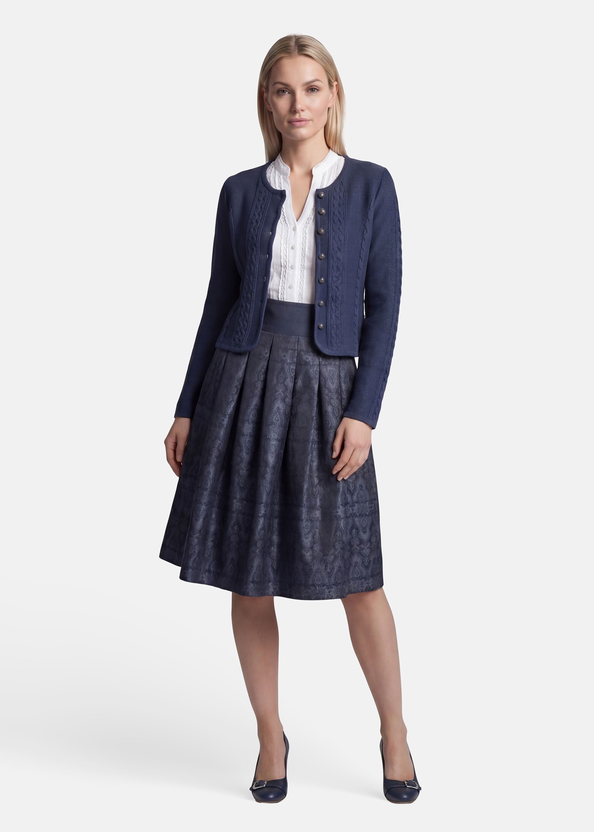 Spieth & Wensky Trachtenstrickjacke 'Bonn' (1-tlg) mit Zopfmuster günstig online kaufen