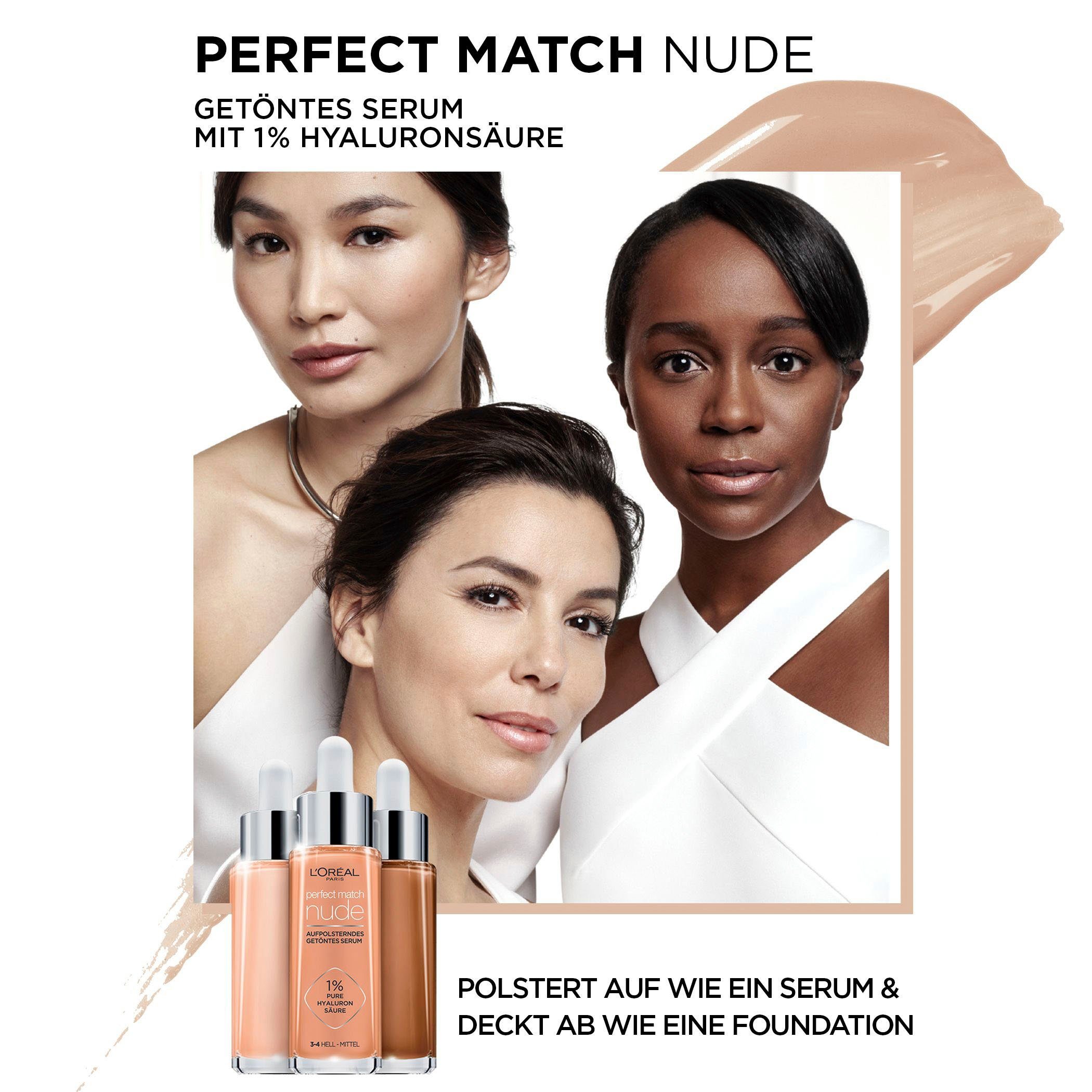 Serum, L'Oréal mit PARIS Match Gesichtsserum Paris Hyaloron L'ORÉAL Perfect Getöntes