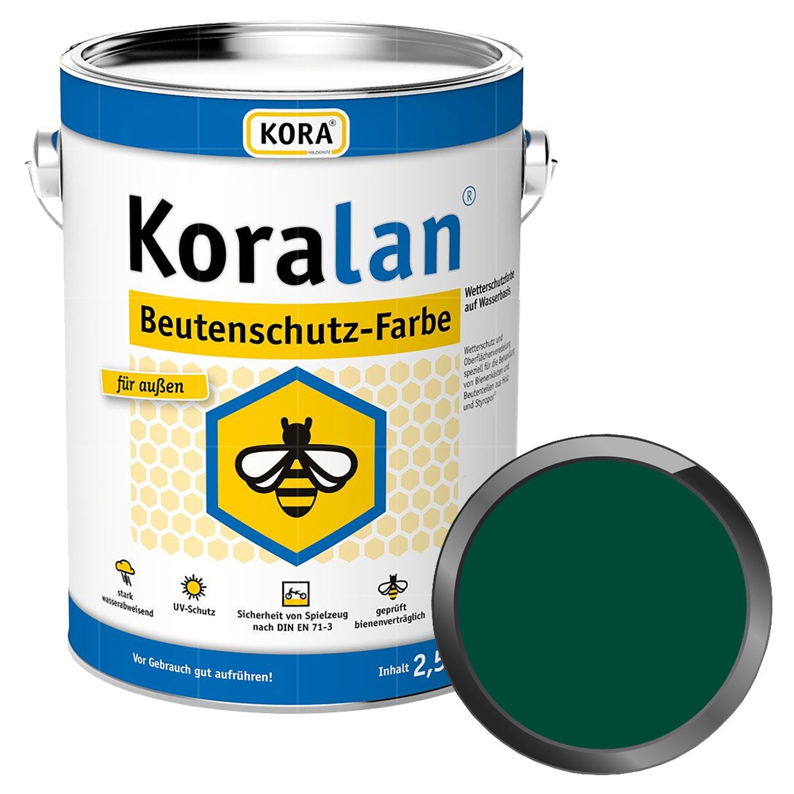 KORA Wetterschutzfarbe KORALAN BEUTENSCHUTZ-FARBE - 2.5 LTR