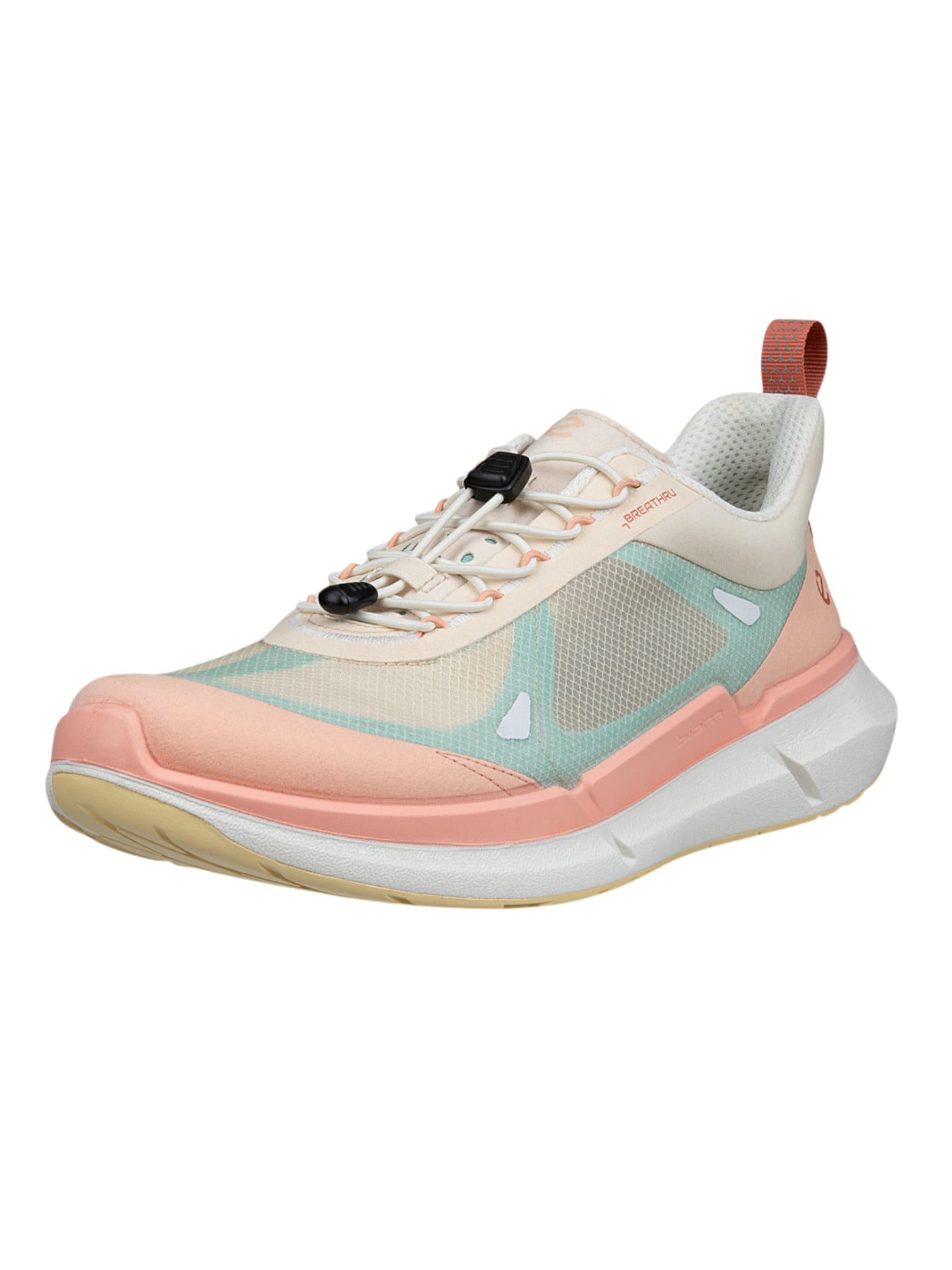Ecco Biom 2.2 (Schnellschnürsystem, Breathru-Mesh) blau/peach/weiss Damen Sneaker