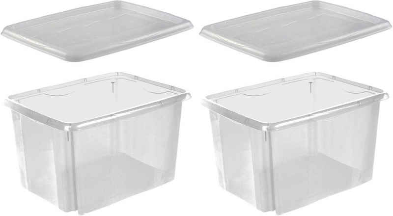 keeeper Aufbewahrungsbox emil (Set, 2 St), 45 L, mit Deckel, hochwertiger Kunststoff