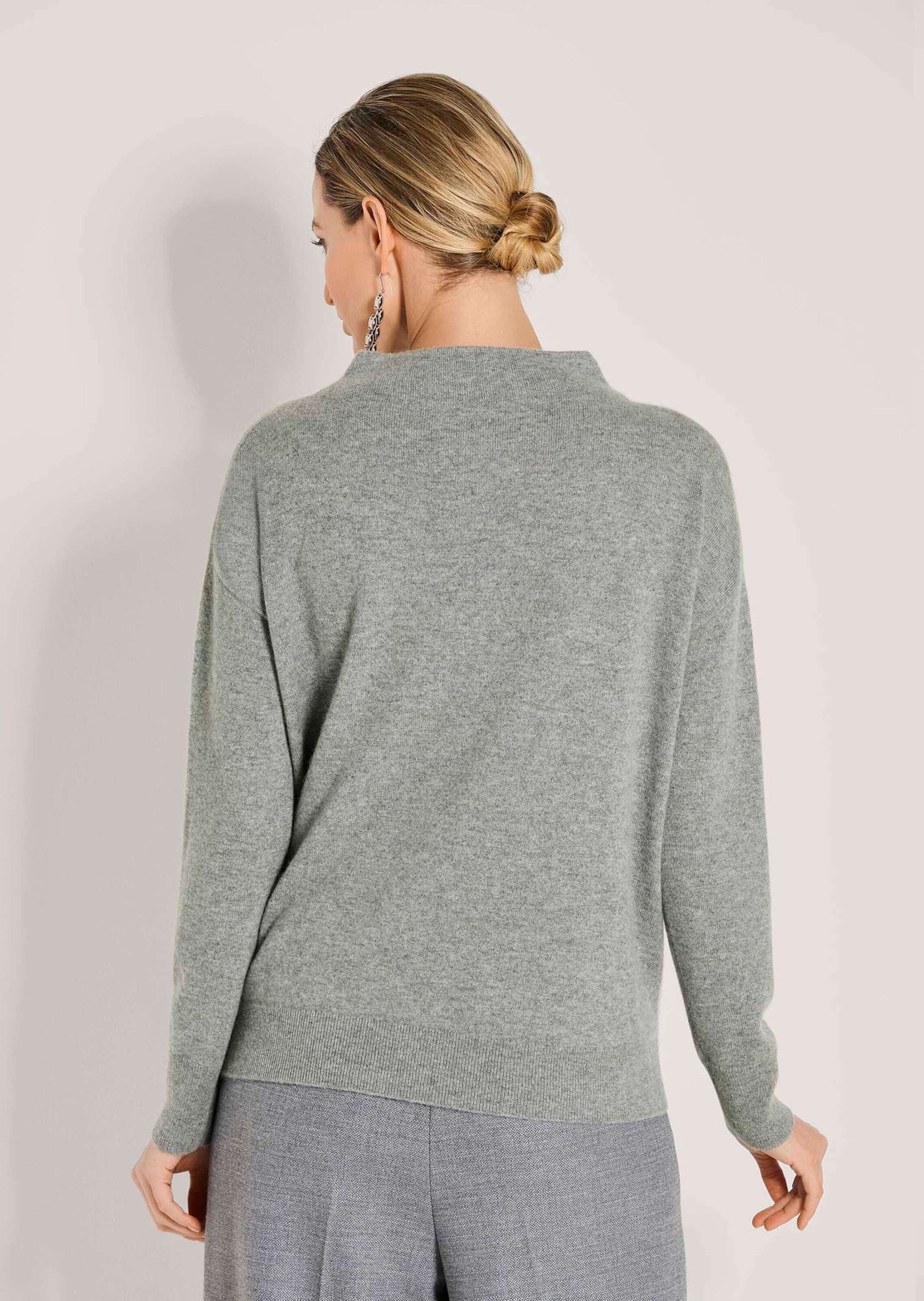 MADELEINE Strickpullover Eleganter Strickpullover mit Stehkragen Luxuriöser Winterpullover mit Stehkragen und Langarm