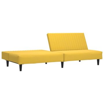 vidaXL Sofa Schlafsofa 2-Sitzer Gelb Samt