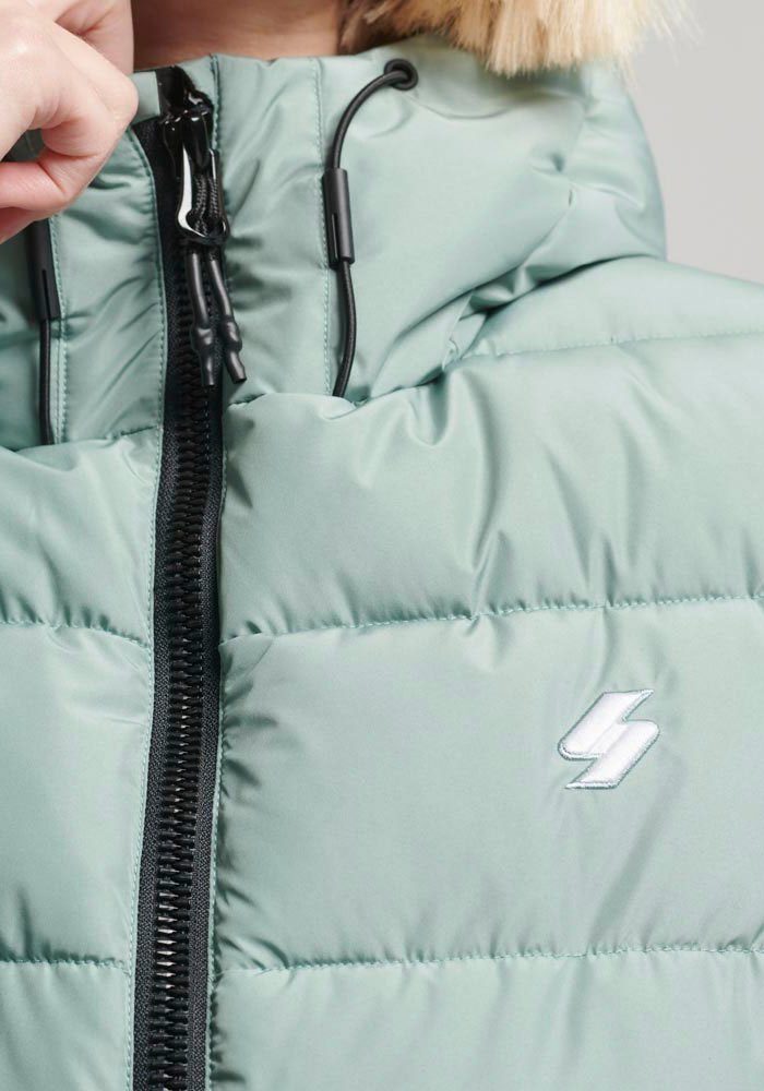 Superdry Steppjacke HOODED SPIRIT SPORTS PUFFER aus wasserabweisendem Material
