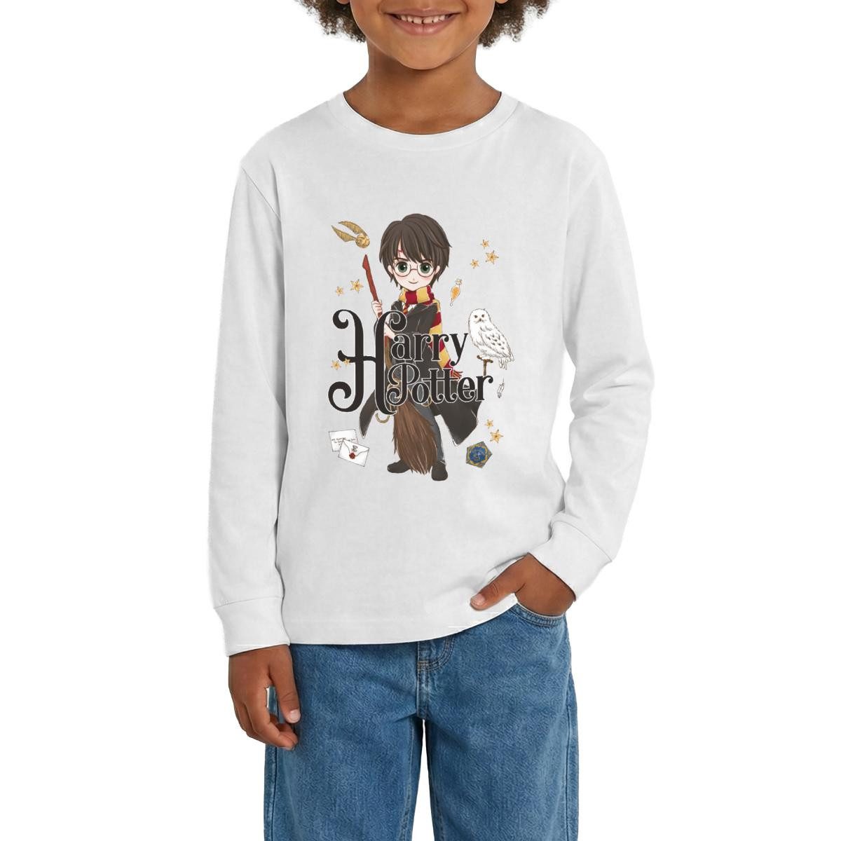 T-Shirt Harry Potter Elemente Teenager Premium Langarmshirt