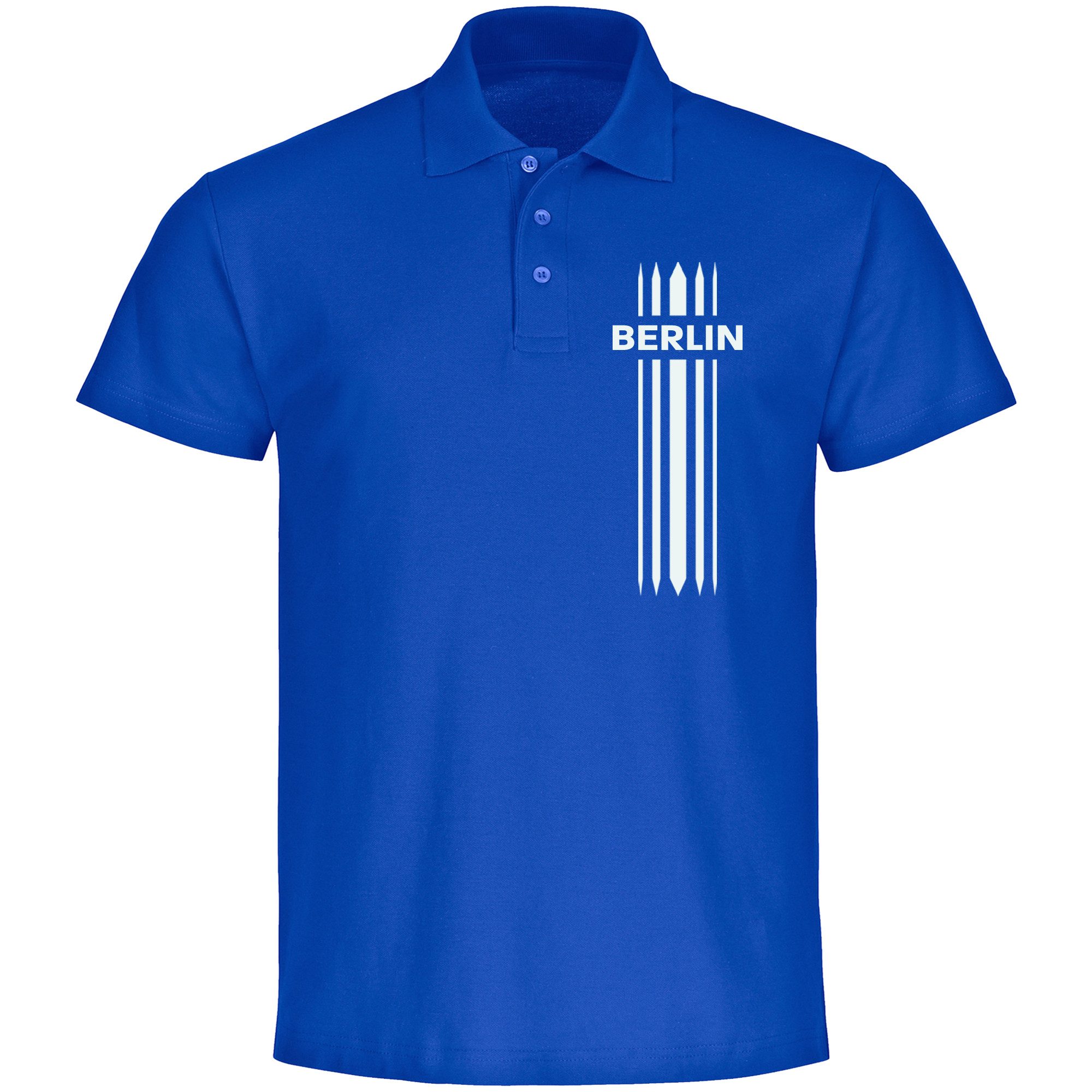 Poloshirt Berlin blau - Streifen - Polo