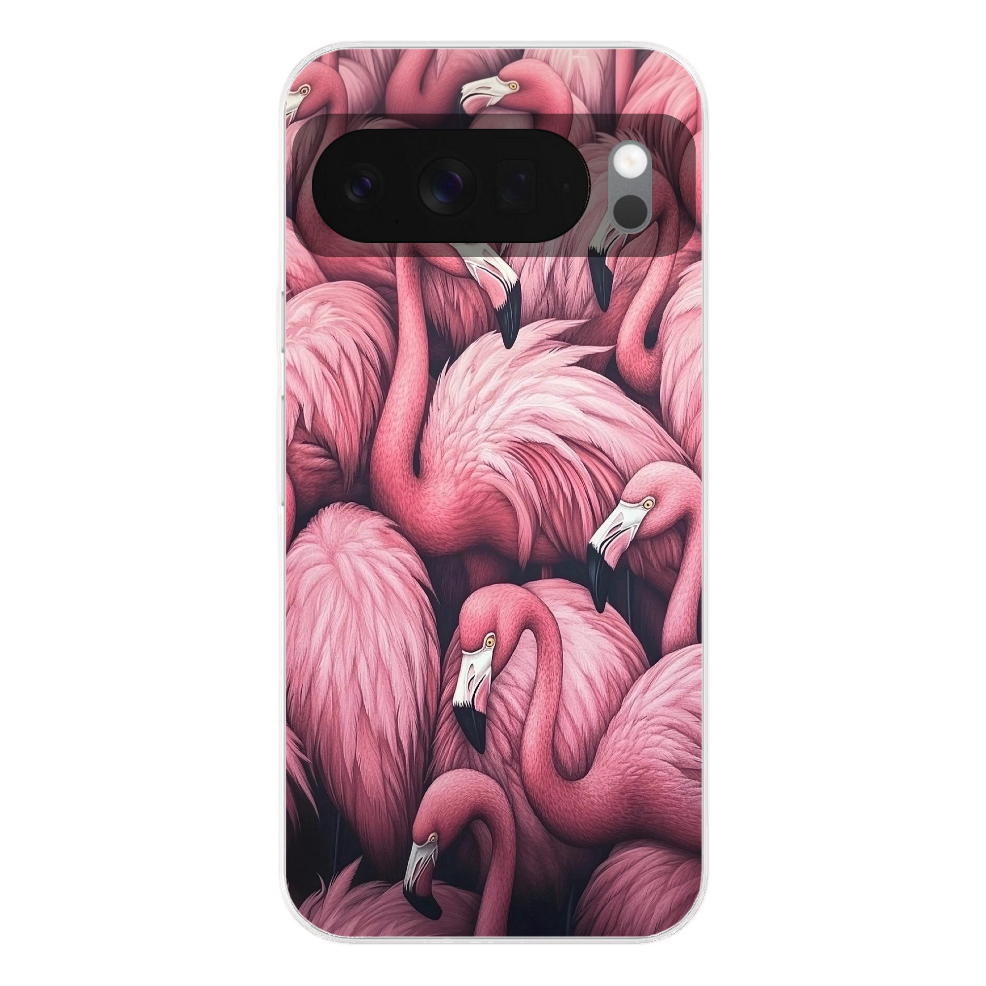 MuchoWow Handyhülle für Google Pixel 10 Flamingo - Rosa - Tiere, Phone Case, Silikon, Schutzhülle Dünn