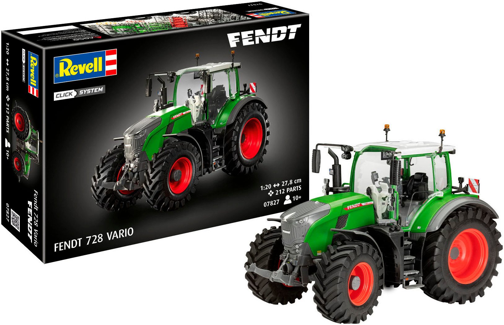 Revell® Modellbausatz Click System, Fendt 728 Vario Traktor, Maßstab 1:20, Made in Europe