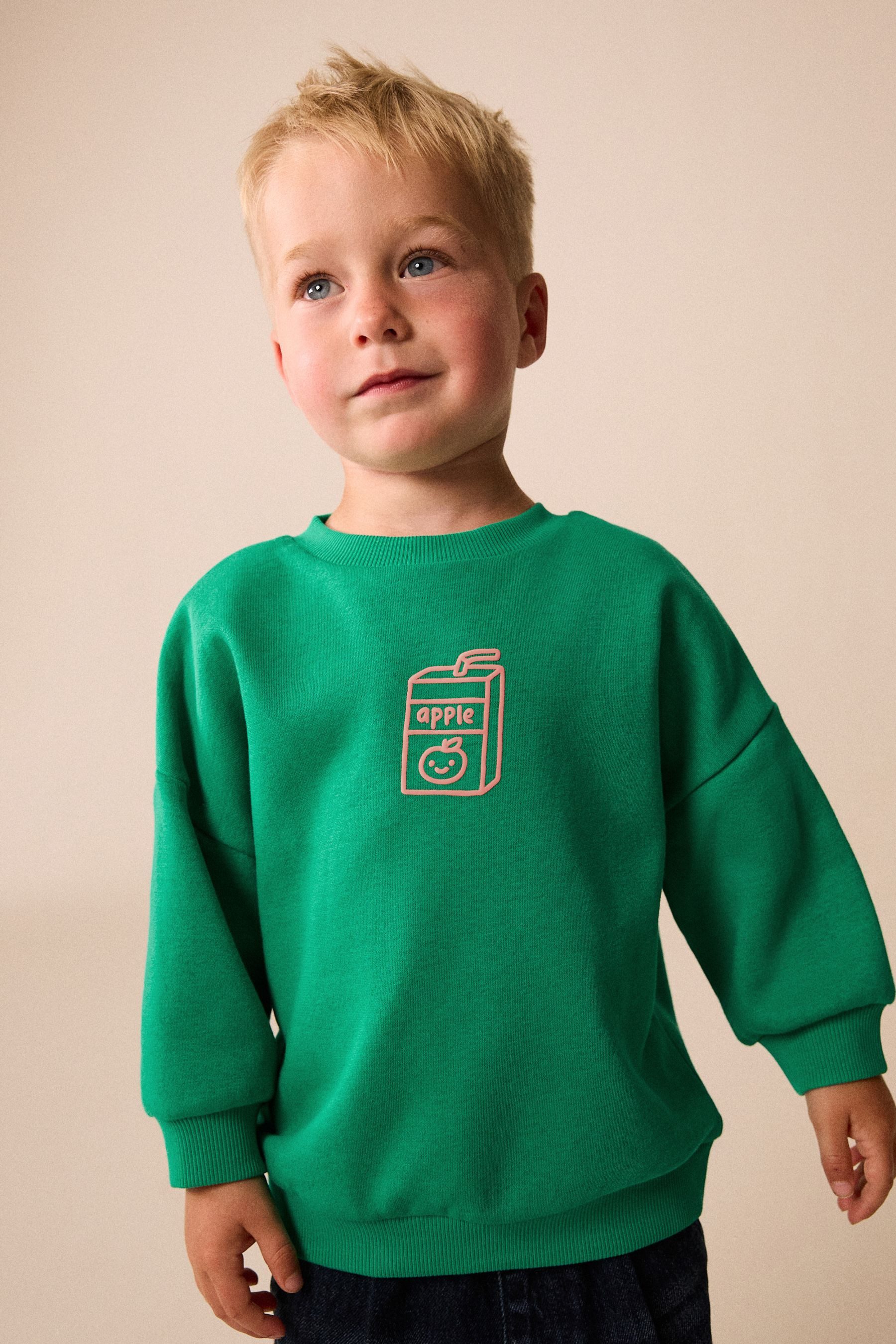 Next Sweater Sweatshirt mit Aufdruck (1-tlg)